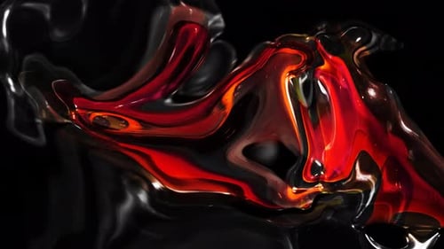 Abstract Fluid Motion Background with Dynamic Red Glow