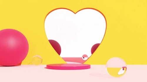 Animated 3D Heart Display Stage for Product Showcase