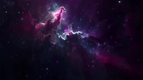 Blue Purple Deep Space Galaxy Nebula Wide Shot