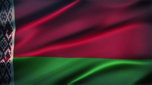Realistic Waving Flag of Belarus Animation