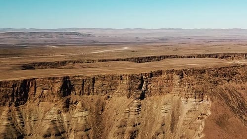 Fish River Canyon in Namibia, Africa Aerial Drone Shot. Landscape of the the Largest Canyon in Afric
