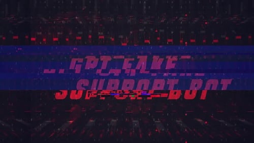 Glitch Text Reveal with Digital Binary Code Background