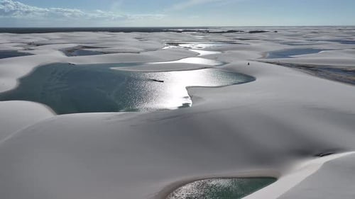 Lencois Maranhenses Skyline At Santo Amaro In Maranhao Brazil.
