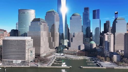 New York Skyline At Manhattan In New York United States.