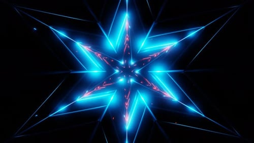 red blue led lighting glow in dark vj loop abstract background