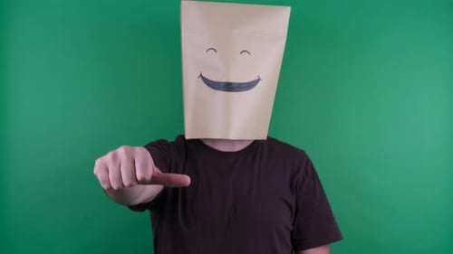 Paper Bag on Head thumb up