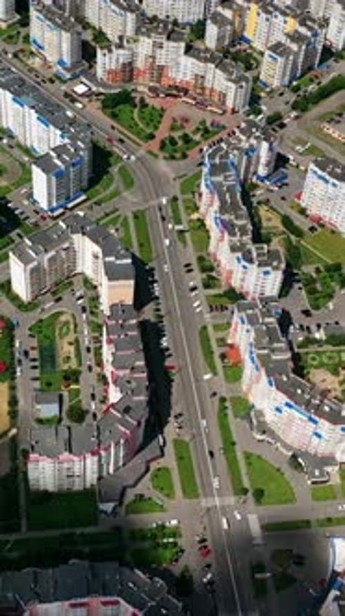 Panoramic view of the city. Modern high-rise buildings in the cityscape.