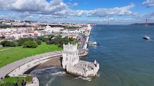 Belem Tower At Lisbon In Lisbon District Portugal.