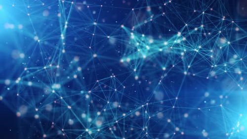 Animated Digital Data Plexus Network Connections Background