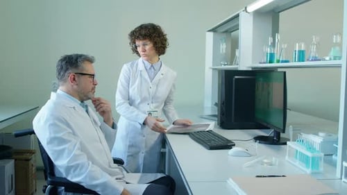 Scientists Collaborating in a Modern Research Laboratory