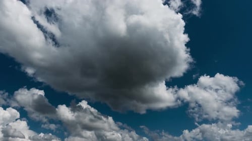 Clouds Movement in Blue Sky