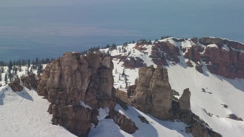 Grand Teton Winter Aerial Landscape