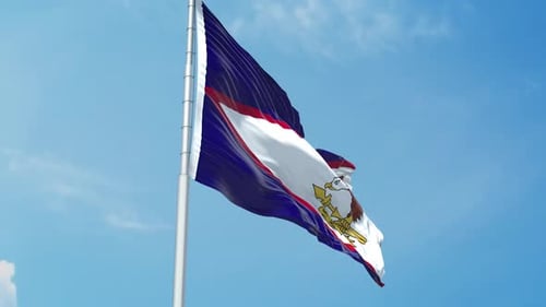 American Samoa Realistic Flag