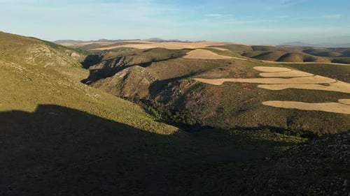Scenic Aerial View of Rolling Hills Landscape