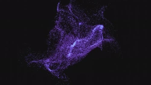 Dynamic Purple Particle Stream Motion Background