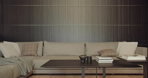 Empty Living Room with Modern Decor