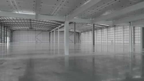 Warehouse Facility Empty Interior Flythrough