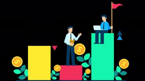 Business team development Alpha Channel 4K