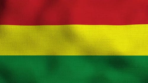 Waving Red Yellow Green Flag Seamless Loop Background