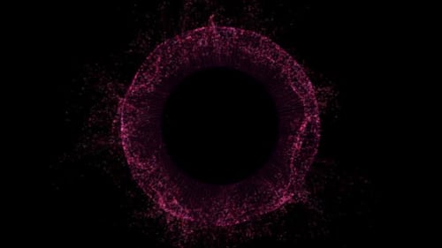 Abstract Digital Particle Ring Intro Transition