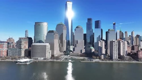 New York Skyline At Manhattan In New York United States.
