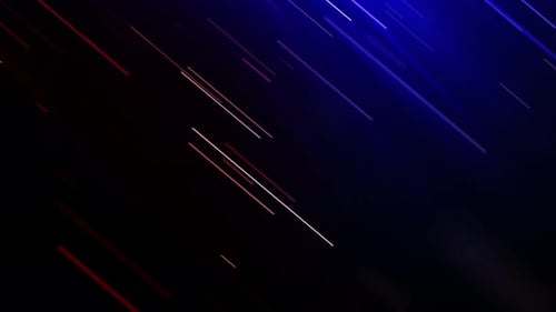 Abstract Black Background With Blue And Red Neon Lines Loop