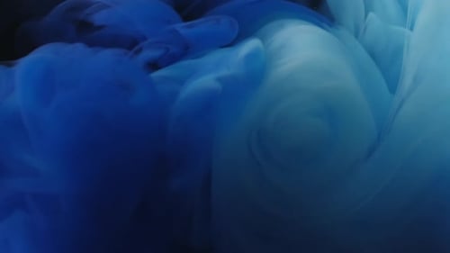 Abstract Plumes of Blue Color Mixing