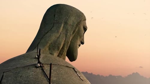 Rio De Janeiro Cristo Redentor Overlooking In Rio De Janeiro Brazil