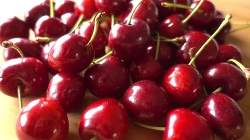 Kirschhintergrund dreht sich. Frucht-Hintergrund
