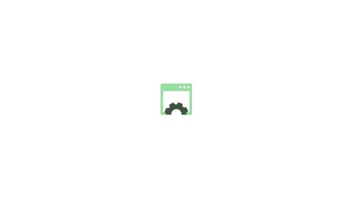 Flat Design Web Development Settings Icon Animation