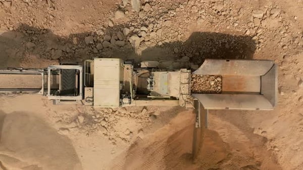 Rocks Slowly Moving from the Splinter s Belt, Industrial Stock Footage ...