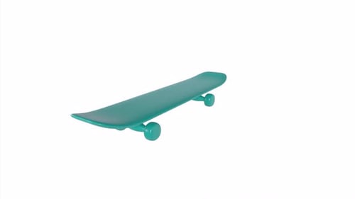 Skateboard 3d object rotating loop