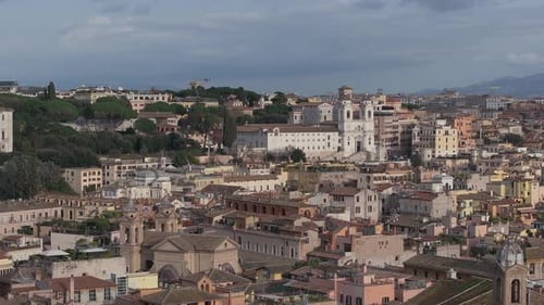 Beautiful Aerial View of the Rome City From Above Italy