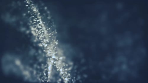 Futuristische Welle mit Punkten, Big-Data-Konzept, abstrakter Technologiehintergrund.