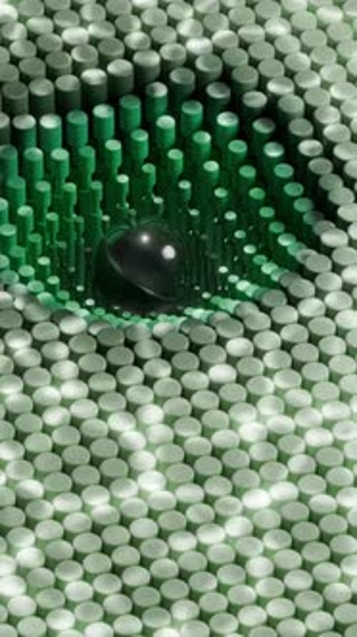 Animación de bucle 3D geométrico ondulado
