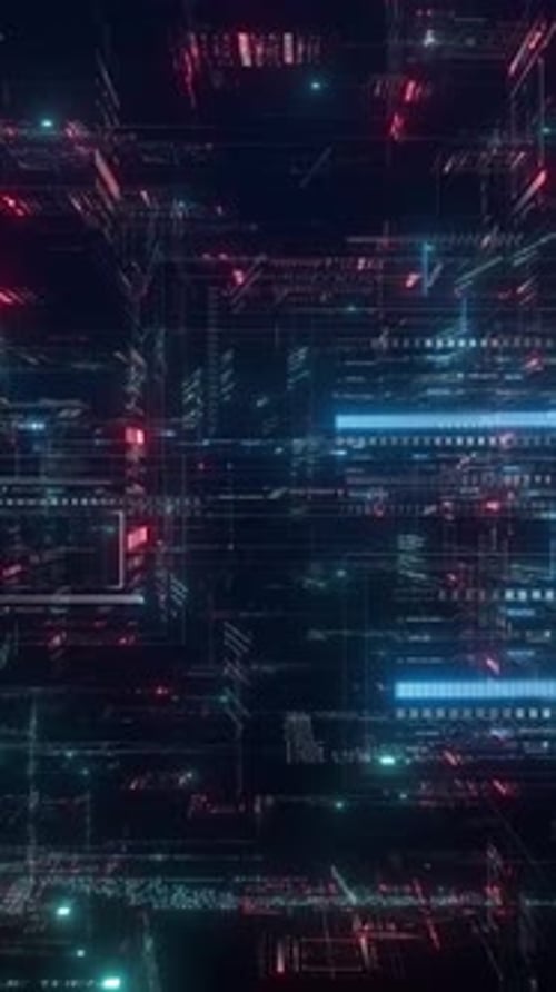 Vertical Video Modern CG Animation with HUD