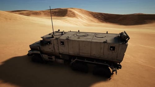 Armoured Military Truck in Desert