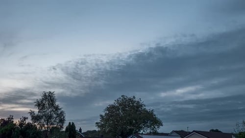 Dramatic Cloudscape at Sunset in Suburban Setting