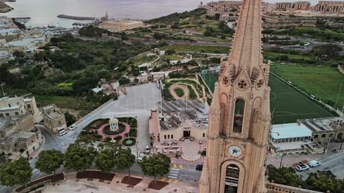 Aerial view of Malta's stunning architecture and coastline