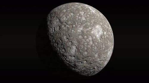 A lua gira no espaço