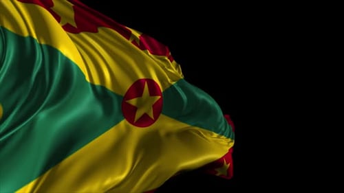 Realistic Waving Flag of Grenada Animation