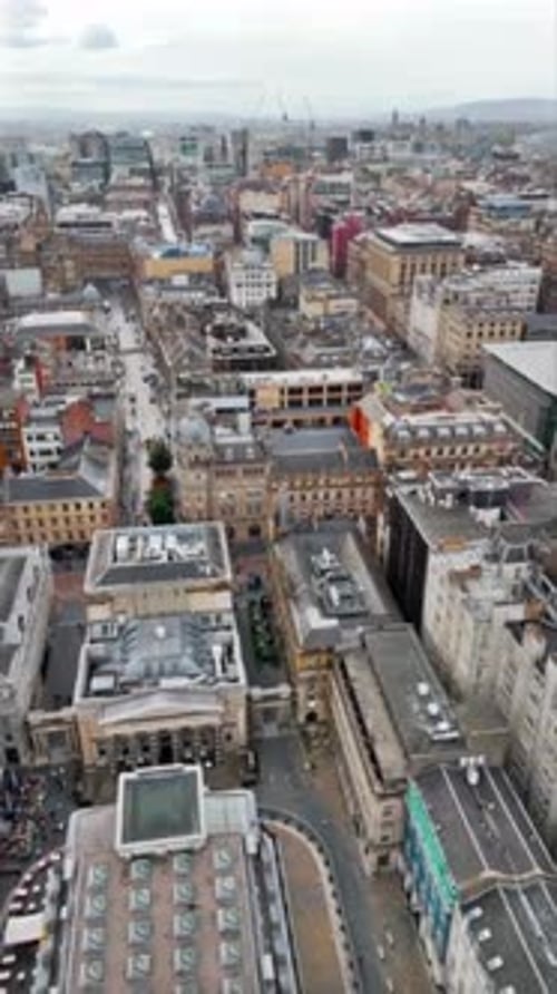 Vertical View Of Glasgow Cityscape, Scotland