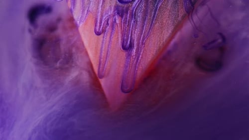 Abstract Dripping Liquid on Triangle Form