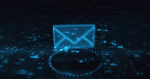 Envelope email symbol cyber concept