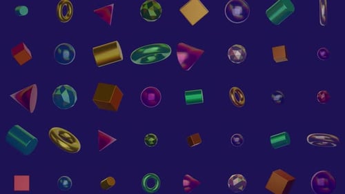 Colorful Abstract Geometric Shapes Looping Background