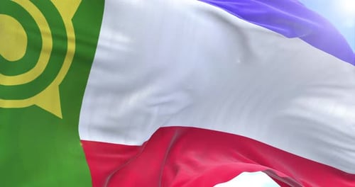 Realistic 3D Waving Flag Animation for National Content