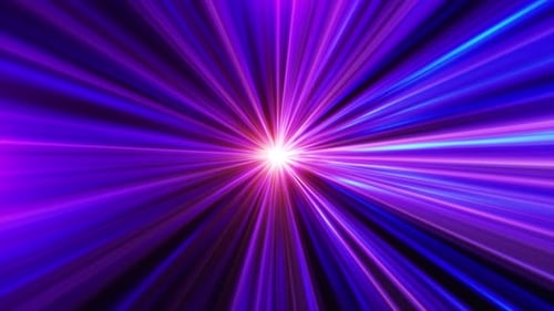 Futuristic Neon Light Rays Speed Tunnel Background