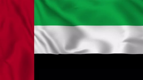 United Arab Emirates Flag Waving Seamless Loop