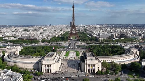 Paris Skyline At Paris In France Island France.