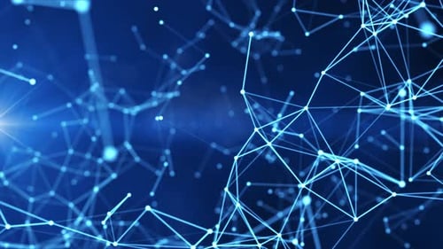 Animated Futuristic Technology Plexus Network Background